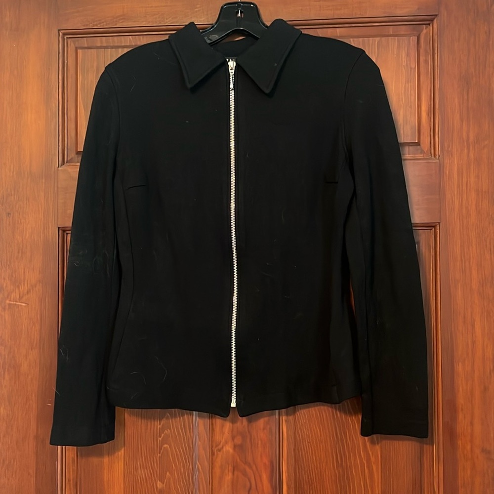 Knit zip up jacket